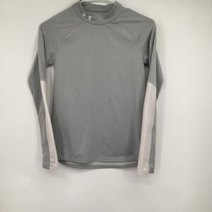 Youth Under Armour Coldgear ;pmg sleeved Mock Neck gray/white XL